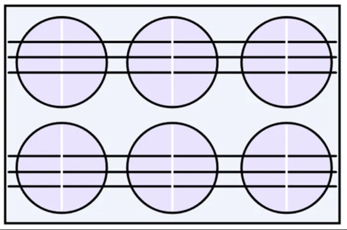六孔板畫(huà)線示意圖